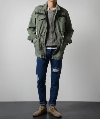 Comment porter un veste militaire olive