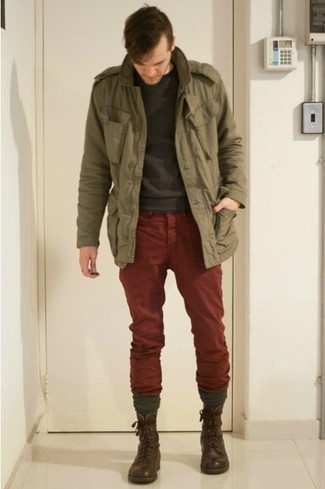 Comment porter un veste militaire olive