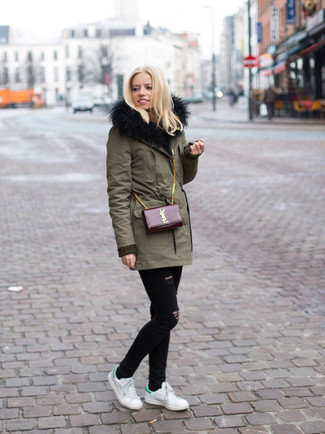 Comment porter une parka olive