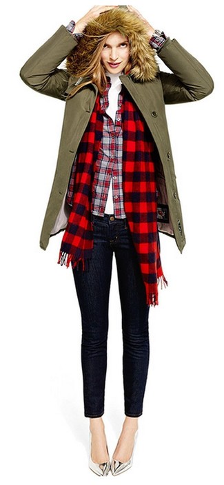 Comment porter une parka olive