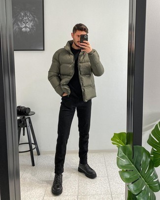 Comment porter une doudoune olive