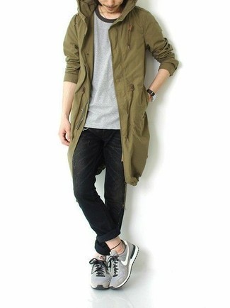 Comment porter un imperméable olive en automne