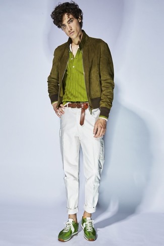 Comment porter une veste en daim olive