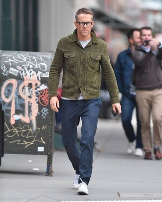 Comment porter une veste en daim olive