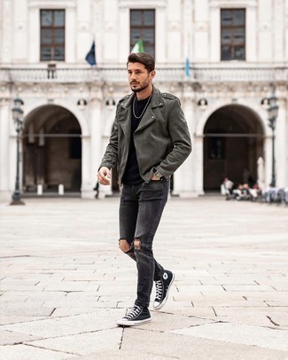Comment porter une veste en daim olive