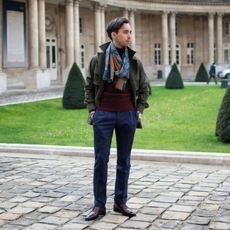 Comment porter une veste style militaire en laine olive