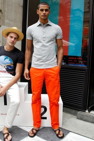 Comment porter un pantalon chino orange