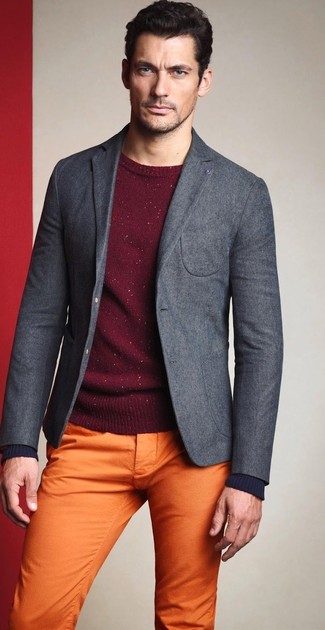 Comment porter un pantalon chino orange