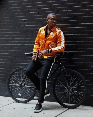 Comment porter une veste harrington orange