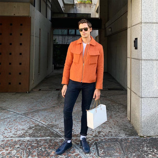 Comment porter une veste harrington orange