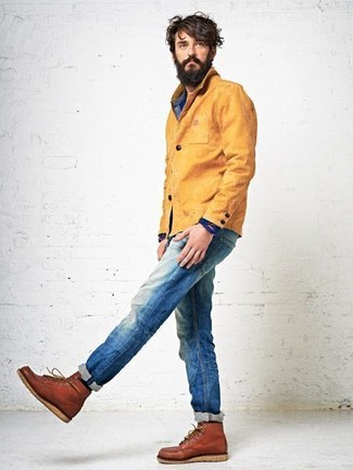 Comment porter une veste orange quand il fait chaud