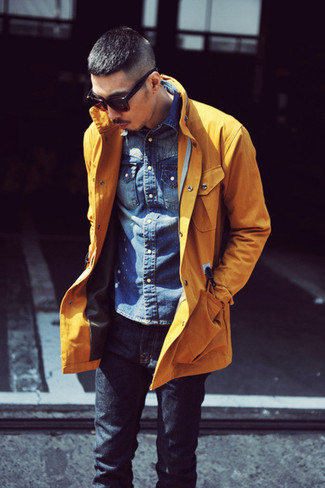 Comment porter une veste orange pour un style decontractés quand il fait frais