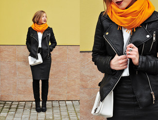 Comment porter une écharpe orange