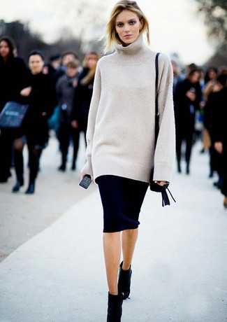 Comment porter un pull surdimensionné avec des bottines