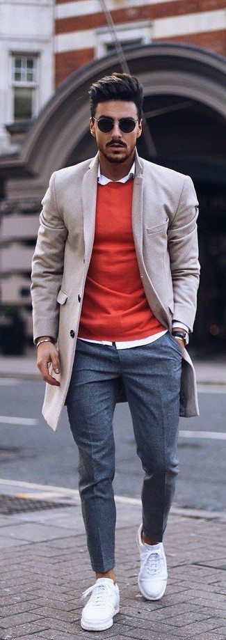 Pantalon de costume en laine gris foncé Kolor