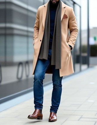 Gants en cuir marron Etro