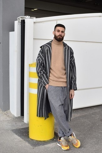 Pantalon chino en laine gris Brunello Cucinelli