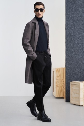 Pardessus à carreaux gris foncé Calvin Klein 205W39nyc
