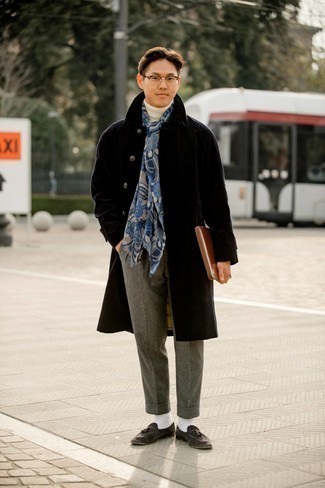 Pantalon chino en laine gris Gucci