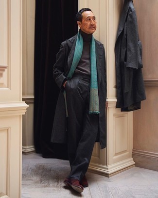 Pantalon de costume en laine gris foncé Helmut Lang