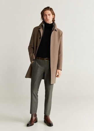 Pull à fermeture éclair gris