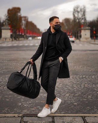 Grand sac en toile noir Gucci