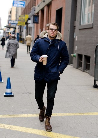 Comment porter une parka avec un jean quand il fait froid