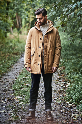 Comment porter une parka avec un jean quand il fait froid