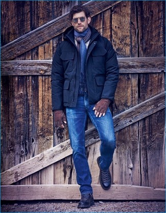 Comment porter une parka avec un jean quand il fait froid