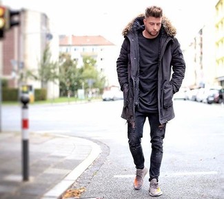 Comment porter une parka avec un jean