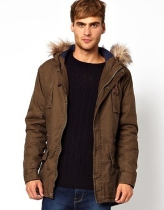 Comment porter une parka avec un jean