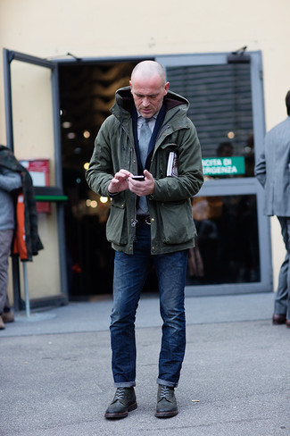 Comment porter une parka avec un jean quand il fait froid