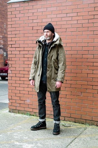 Comment porter une parka avec un jean