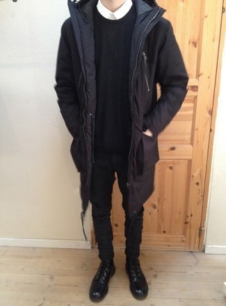 Comment porter une parka avec un jean quand il fait froid