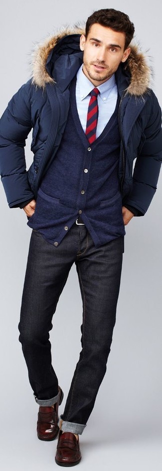 Comment porter une parka avec un jean quand il fait froid