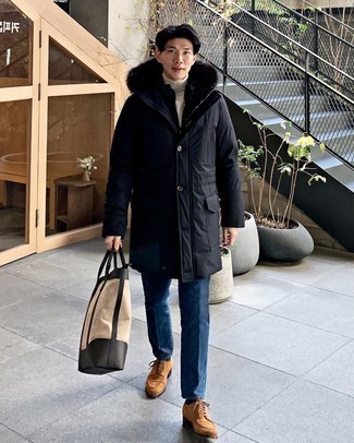 Comment porter une parka avec un jean quand il fait froid