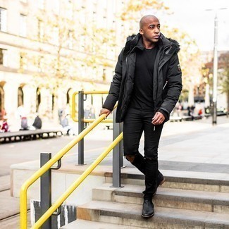 Comment porter une parka avec un jean