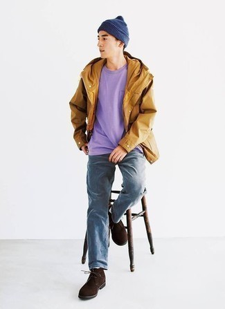 Comment porter une parka avec un jean quand il fait froid