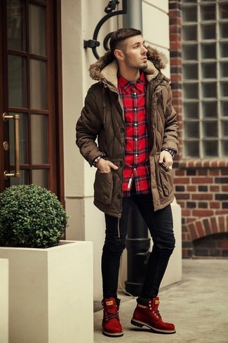 Parka marron Fred Perry