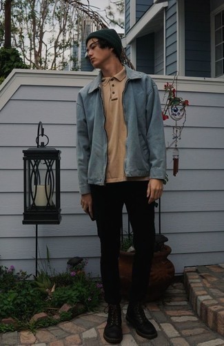 Comment porter un polo avec une veste harrington