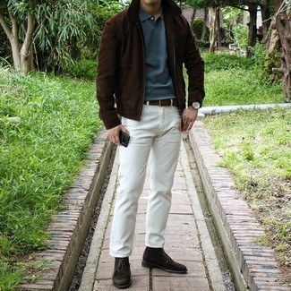 Comment porter un polo avec une veste harrington