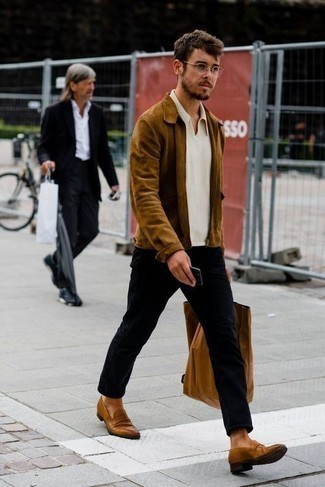 Comment porter un polo avec une veste harrington