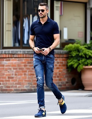 Chaussures de sport bleu marine Kiton