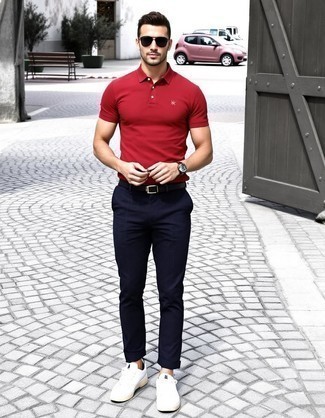 Polo rouge Merc of London