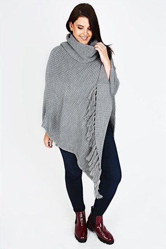 Poncho gris Only
