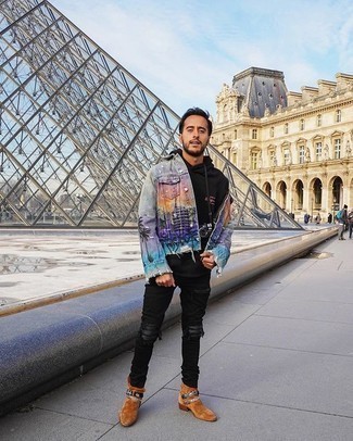 Comment porter une veste en jean imprimée