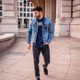 Comment porter une veste en jean imprimée