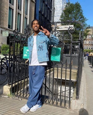 Comment porter une veste en jean imprimée