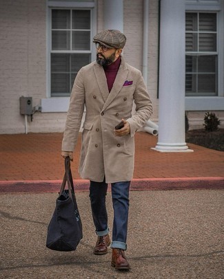 Comment porter un sac fourre-tout imprimé quand il fait froid