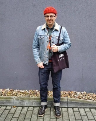 Comment porter un sac fourre-tout imprimé quand il fait froid